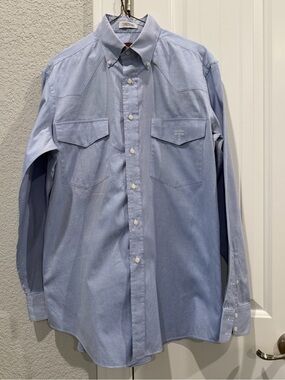 Lucchese Light Blue Western Button-Down Shirt